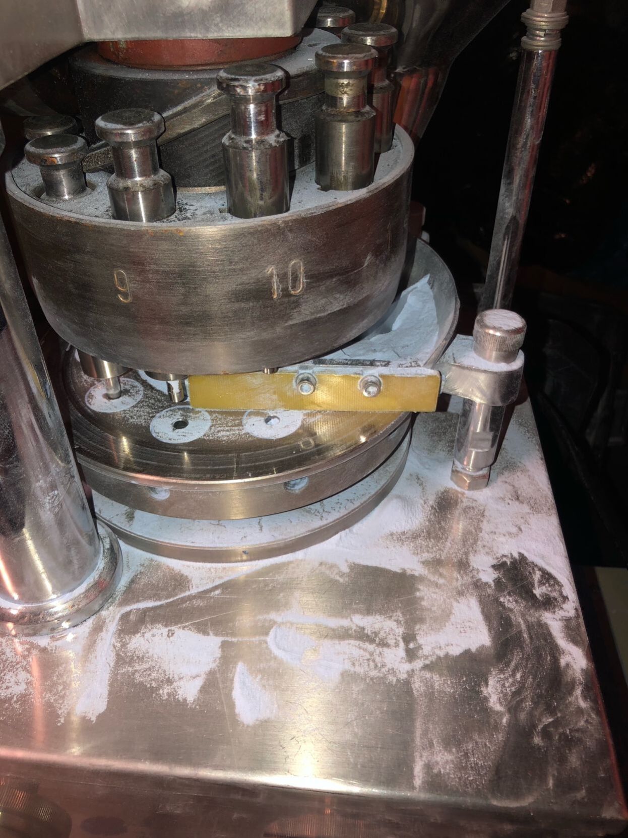 Pill press machine in Mexican crystal methampetamine lab